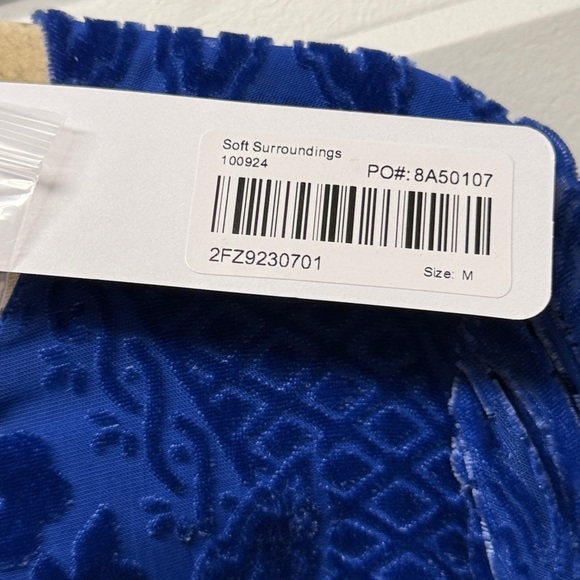 Soft Surroundings Royal Blue Velvet Top - Picture 3 of 5